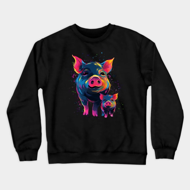 Pot-Bellied Pig Fathers Day Crewneck Sweatshirt by JH Mart